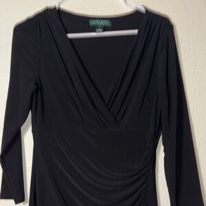 Lauren Ralph Lauren Black Draped Dress